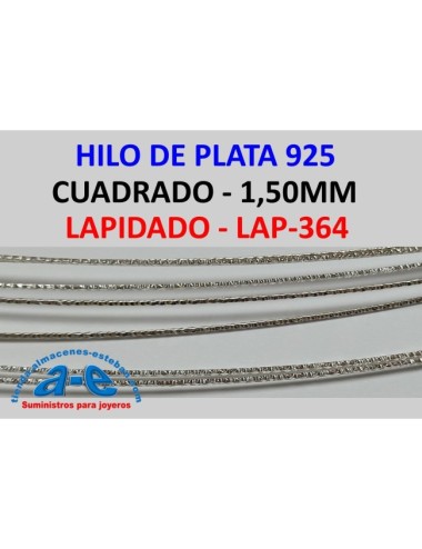 HILO PLATA 925 CUADRADO LAP-364 1,50MM-Q (50cm)