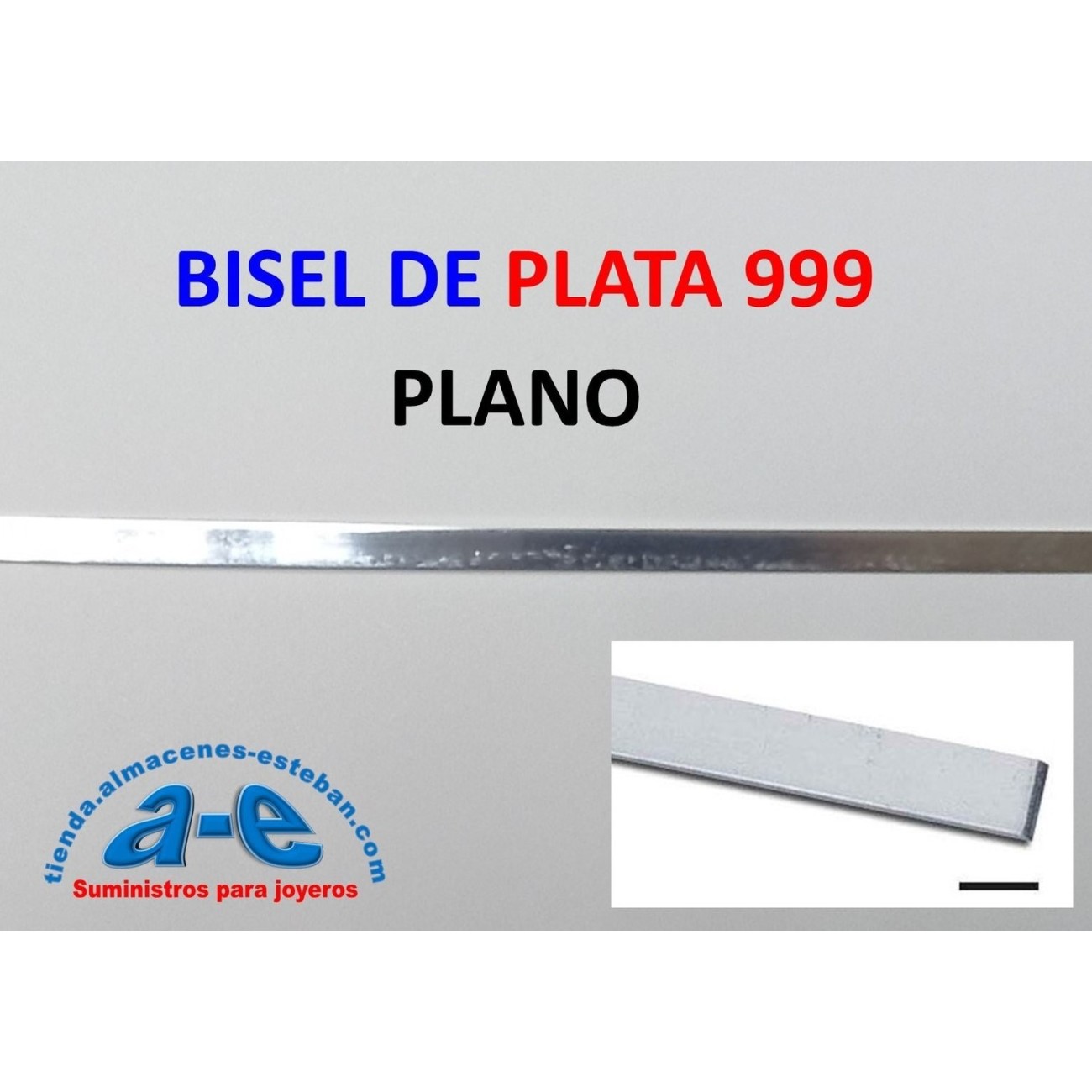 BISEL PLATA 999 PLANO 6,35X0,41MM-R RECOCIDA (50 cm)