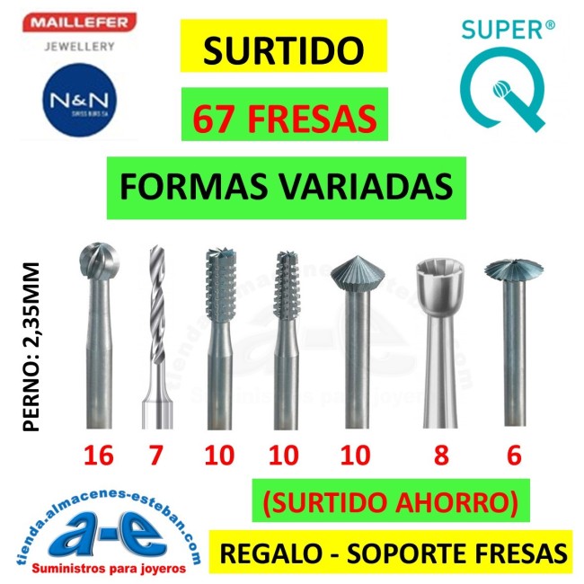 FRESAS MAILLEFER LOTE 67 UNID. SURTIDAS