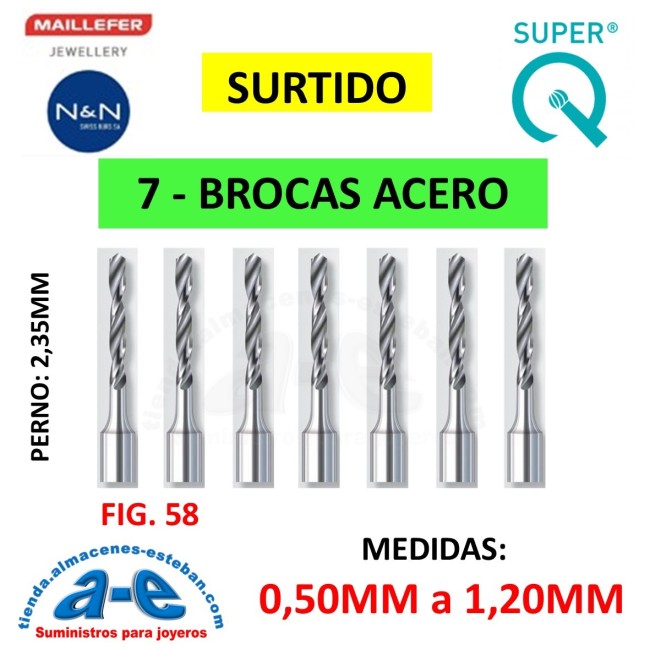 SURTIDO BROCAS MAILLEFER 005-012 (7 UNID)