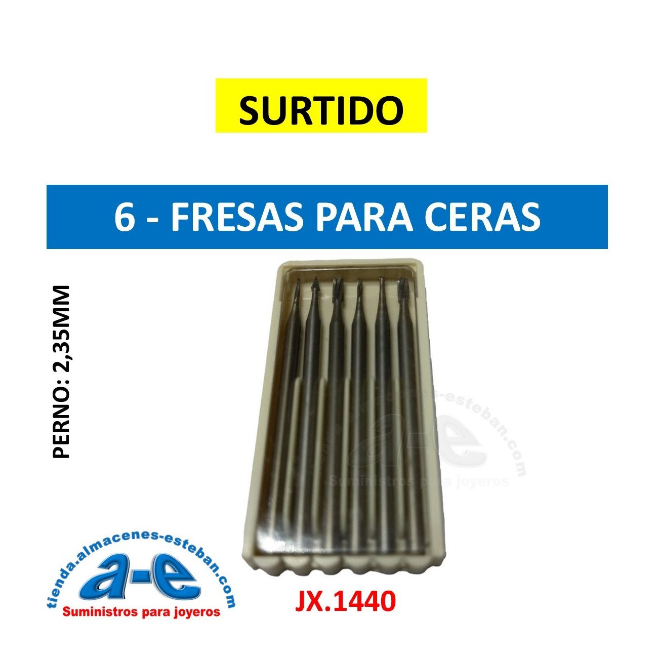 SURTIDO FRESAS PARA CERAS EUROTOOL JX.1440 (6 UNID)