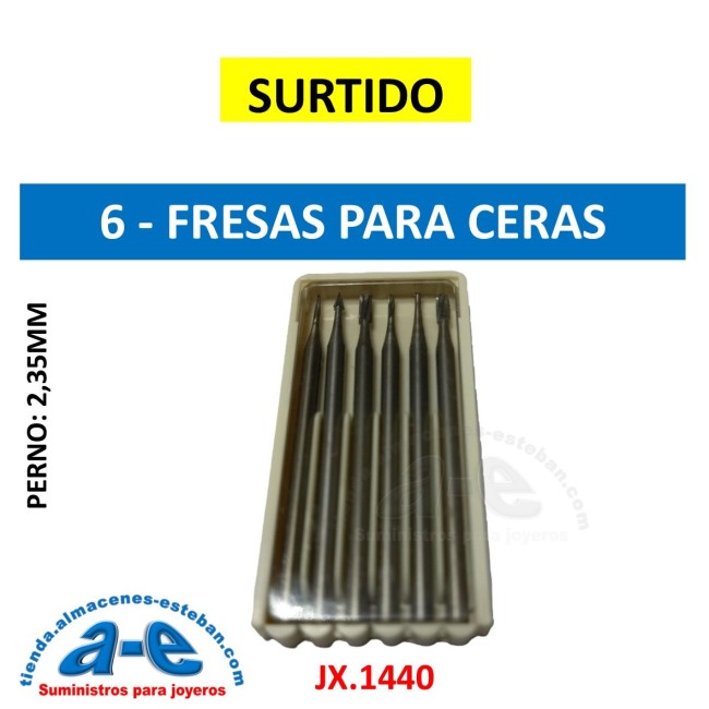 SURTIDO FRESAS PARA CERAS EUROTOOL JX.1440 (6 UNID)