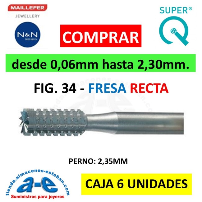 FRESA RECTA FIG. 34 MAILLEFER (6 UNID)