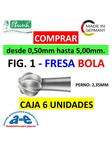 FRESA BOLA BUSCH FIG. 1 005-050 (6 UNID)