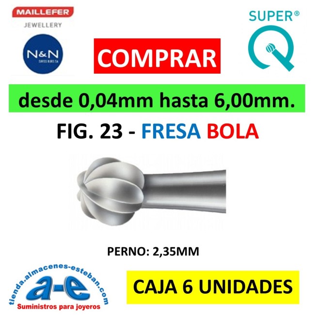 FRESA BOLA MAILLEFER FIG. 23 004-060 (6 UNID)