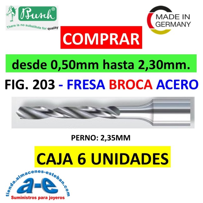 FRESA BROCA BUSCH FIG. 203 005-023 (6 UNID)