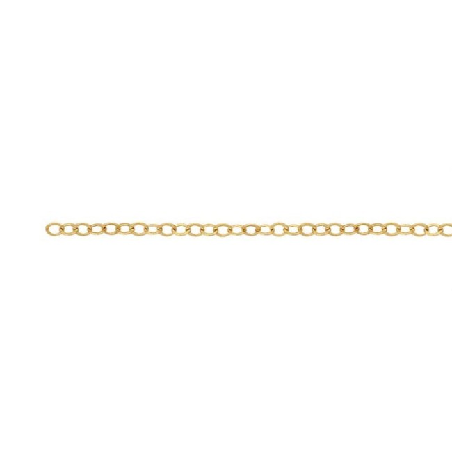 CADENA GOLD FILLED CABLE OVAL PLANA 1,40MM (1 CM)
