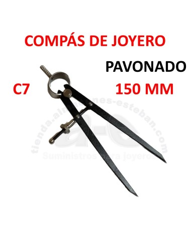 COMPAS DE JOYERO 150 MM ACERO PAVONADO PREMIUM - C7