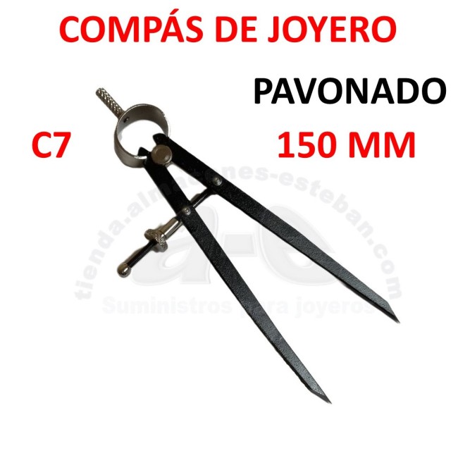 COMPAS DE JOYERO 150 MM ACERO PAVONADO PREMIUM - C7