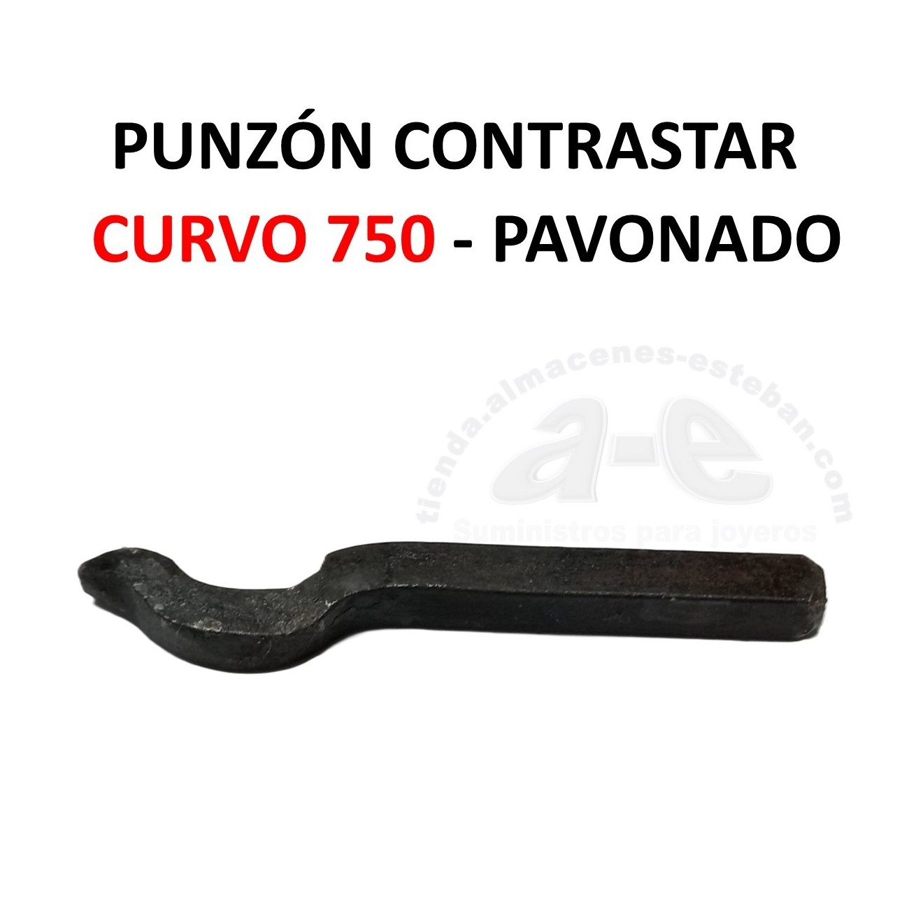 PUNZON CONTRASTE 750 CURVO PAVONADO NEGRO