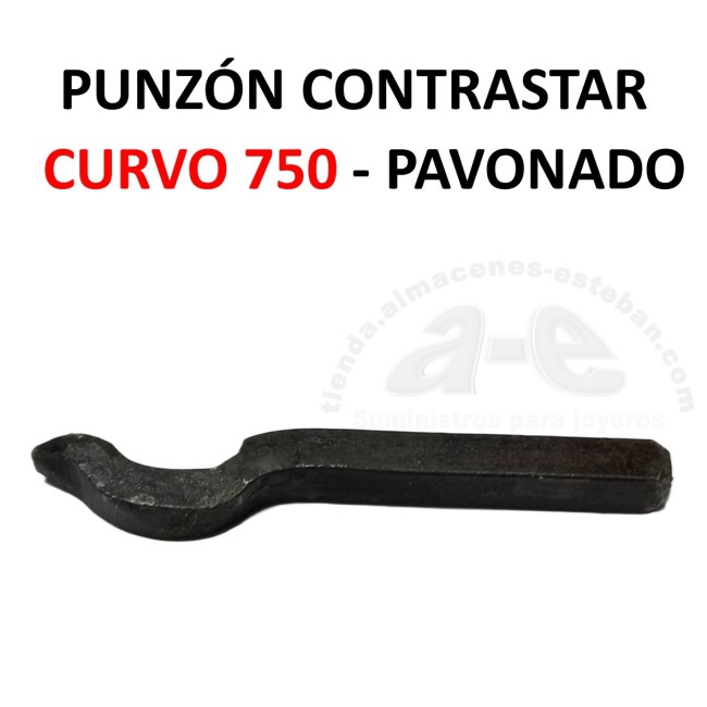 PUNZON CONTRASTE 750 CURVO PAVONADO NEGRO