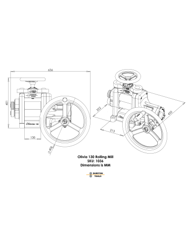 LAMINADOR DURSTON OLIVIA C130 R COMBINADO CHAPA, HILO, MEDIACAÑA