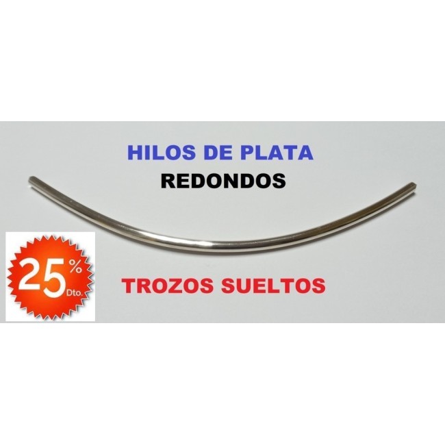 HILO PLATA 925 REDONDO 0,66MM-M MEDIA (LOTE TROZOS N. 001)