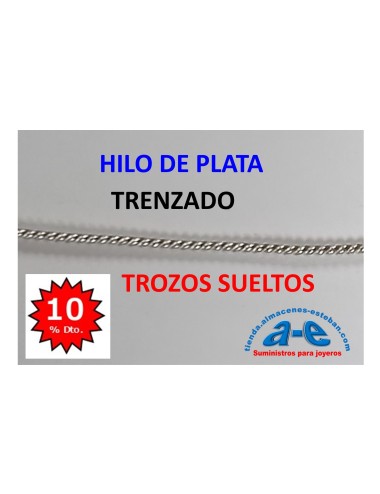 HILO PLATA TRENZADO 2,06MM (LOTE TROZOS N. 129)