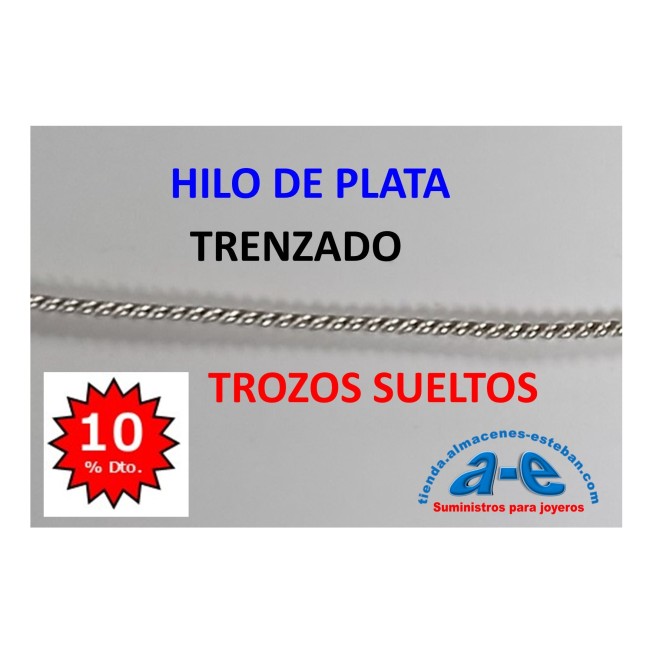 HILO PLATA TRENZADO 2,06MM (LOTE TROZOS N. 129)