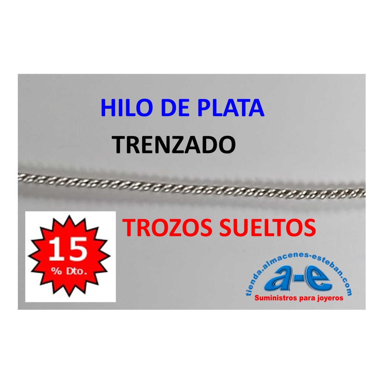 HILO PLATA TRENZADO 2,59MM (LOTE TROZOS N. 133)