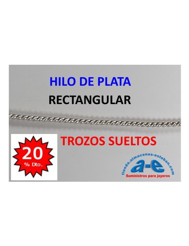 HILO PLATA RECTANGULAR 2X1MM (LOTE TROZOS N. 136)