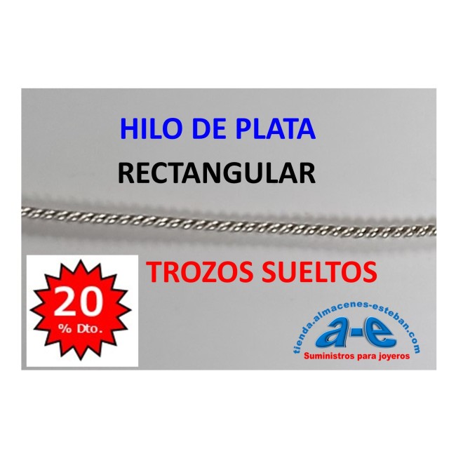 HILO PLATA RECTANGULAR 2X1MM (LOTE TROZOS N. 136)