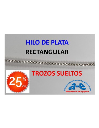 HILO PLATA RECTANGULAR 2X1MM (LOTE TROZOS N. 137)