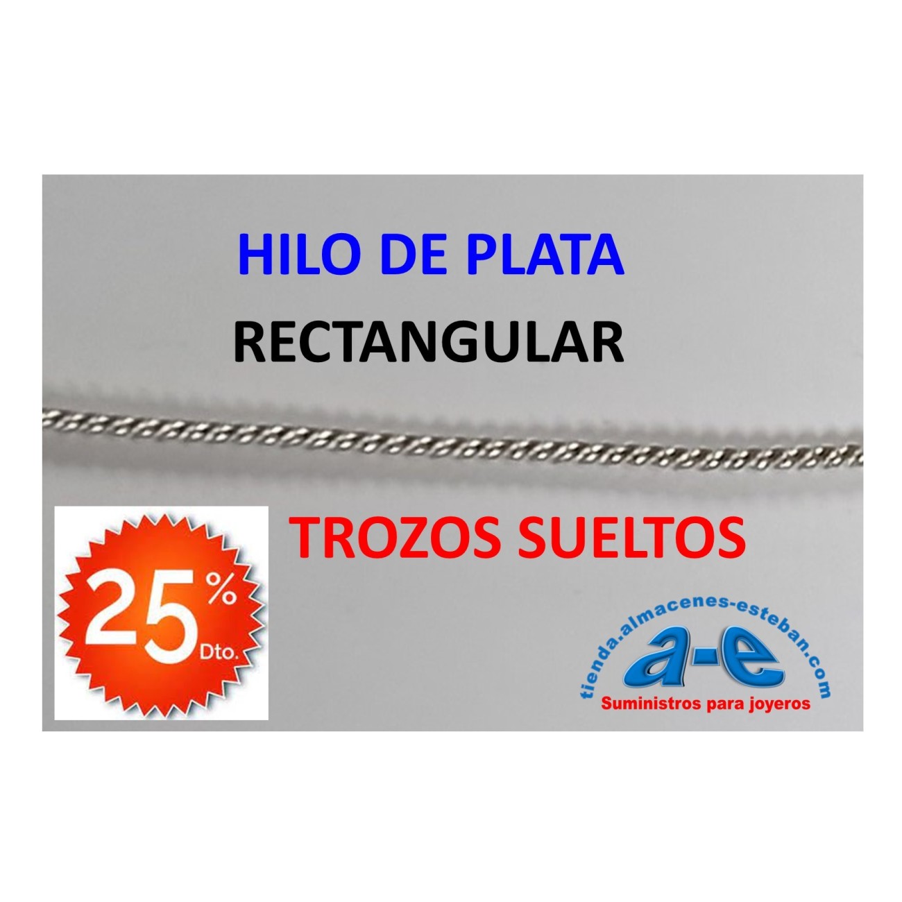 HILO PLATA RECTANGULAR 2X1MM (LOTE TROZOS N. 137)