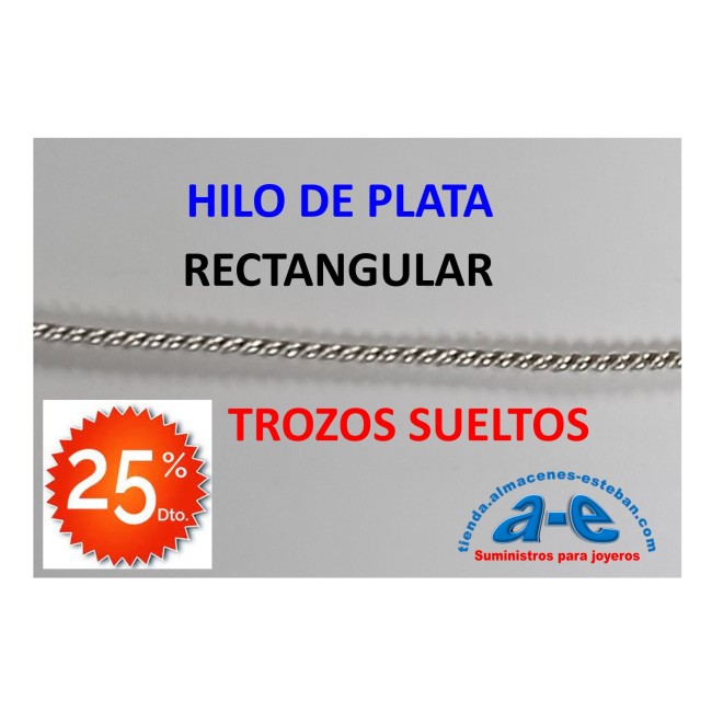 HILO PLATA RECTANGULAR 2X1MM (LOTE TROZOS N. 137)