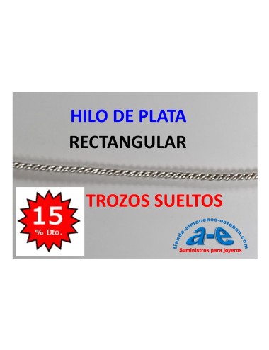 HILO PLATA RECTANGULAR 3X1,63MM (LOTE TROZOS N. 143)