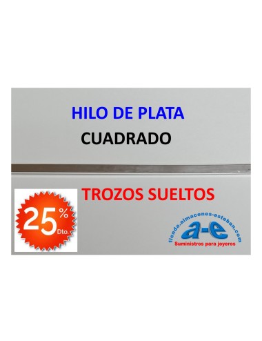 HILO PLATA CUADRADO 1,30MM (LOTE TROZOS N. 166)