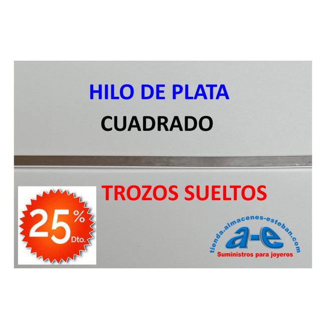 HILO PLATA CUADRADO 1,30MM (LOTE TROZOS N. 167)