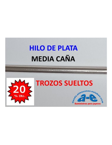 HILO PLATA MEDIA CAÑA 1,63x0,82MM (LOTE TROZOS N. 179)