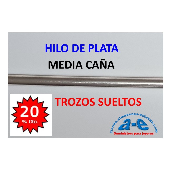 HILO PLATA MEDIA CAÑA 1,63x0,82MM (LOTE TROZOS N. 179)