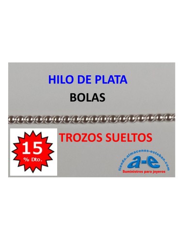 HILO PLATA BOLAS 1,14MM (LOTE TROZOS N. 197)