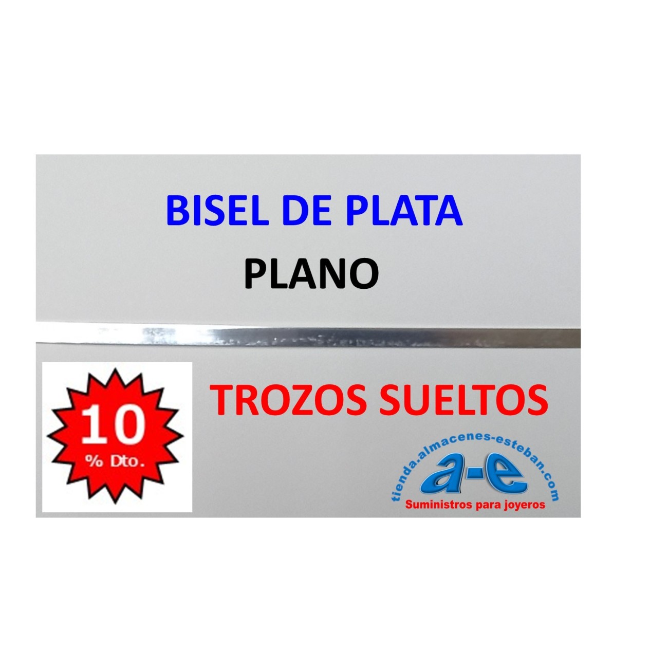 BISEL PLATA 999 PLANO 3,90X0,25MM (LOTE TROZOS N. 219)