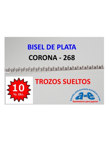 BISEL PLATA 925 CORONA 268 (LOTE TROZOS N. 240)