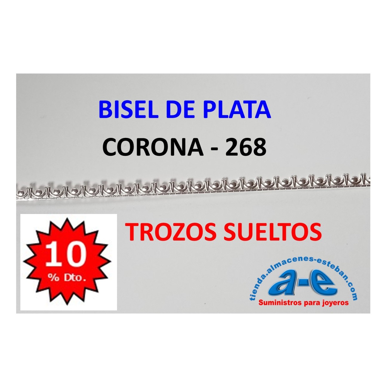 BISEL PLATA 925 CORONA 268 (LOTE TROZOS N. 240)