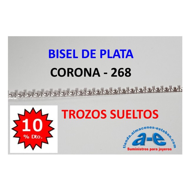 BISEL PLATA 925 CORONA 268 (LOTE TROZOS N. 240)