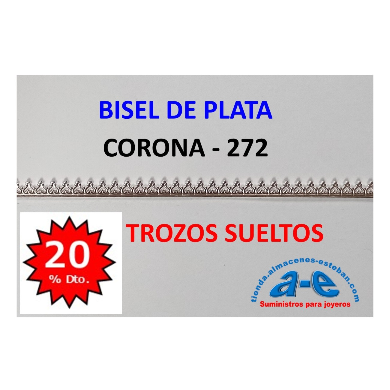 BISEL PLATA 925 CORONA 272 (LOTE TROZOS N. 244)