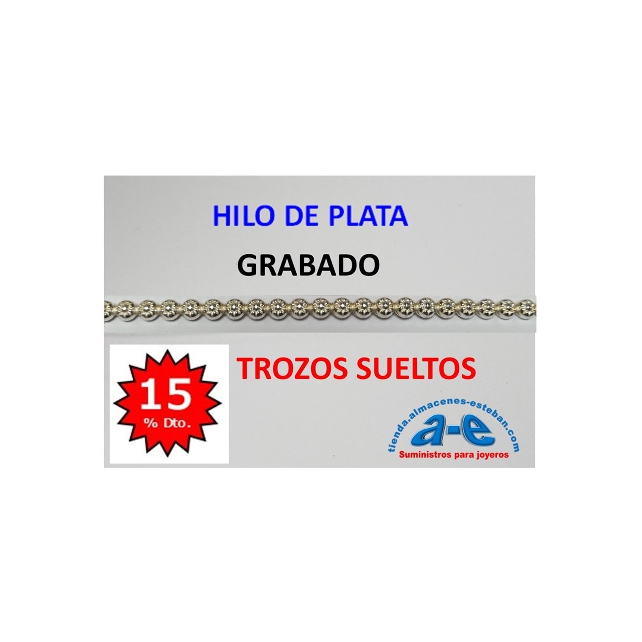 HILO PLATA FLOR 276 (LOTE TROZOS N. 246)