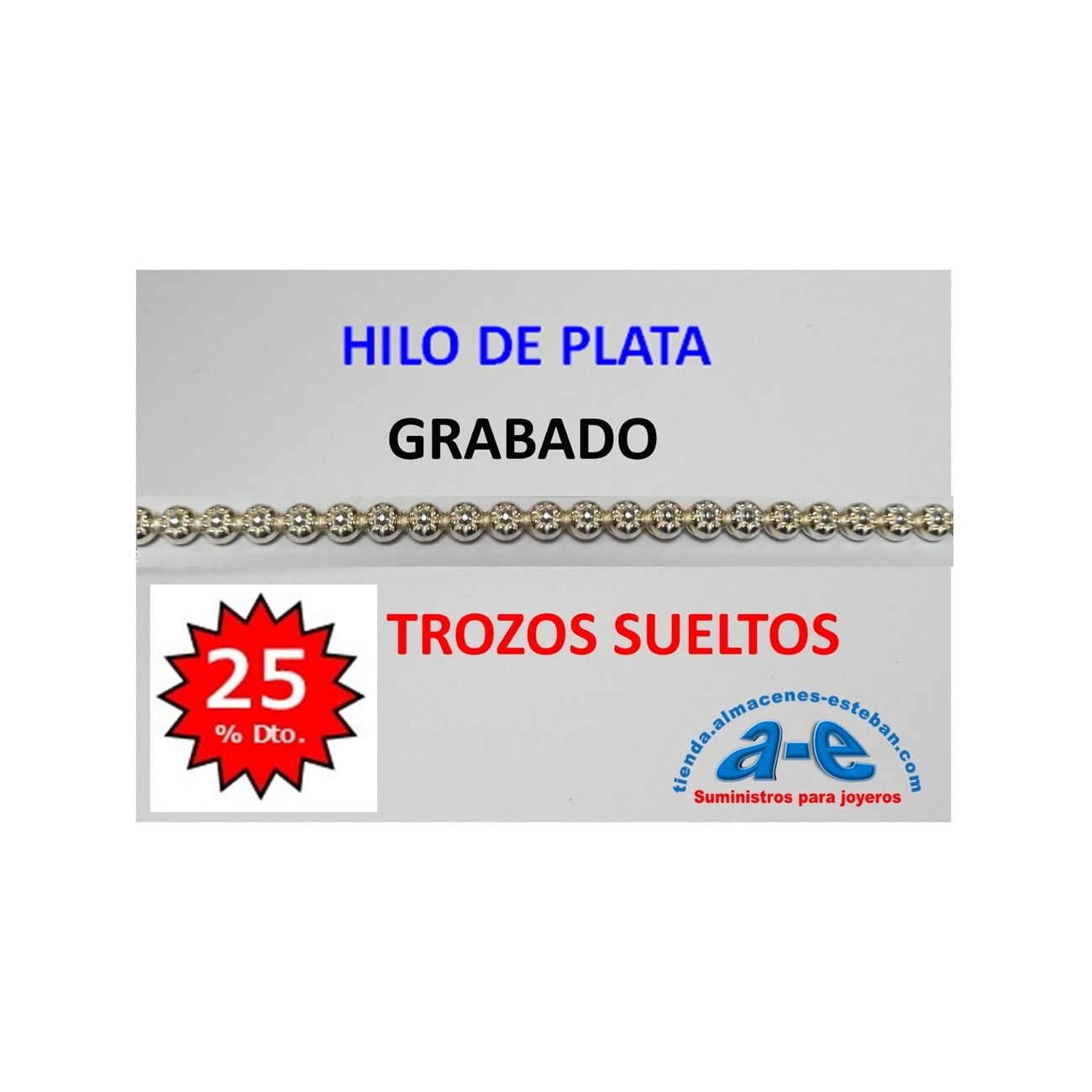 HILO PLATA FLOR 276 (LOTE TROZOS N. 247)