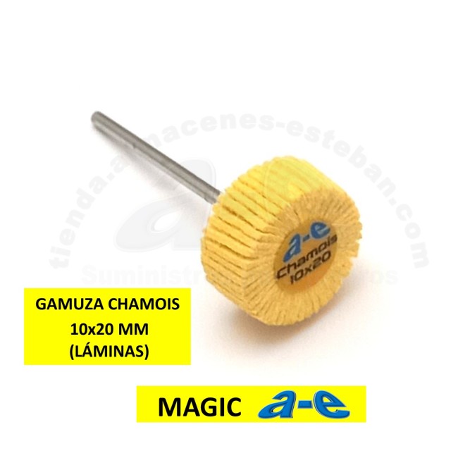 CEPILLO MONTADO GAMUZA CHAMOIS 10x20 MM a-e (LAMINAS)