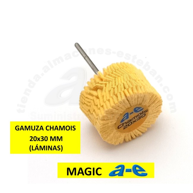 CEPILLO MONTADO GAMUZA CHAMOIS 20x30 MM a-e (LAMINAS)