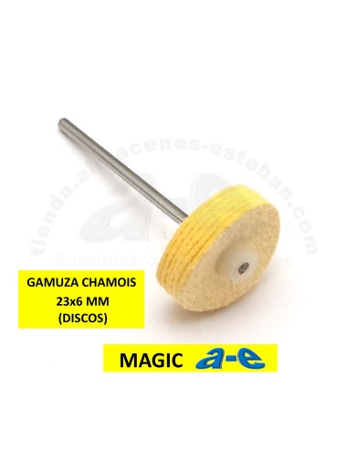 CEPILLO MONTADO GAMUZA CHAMOIS 23x6 MM a-e (DISCOS)