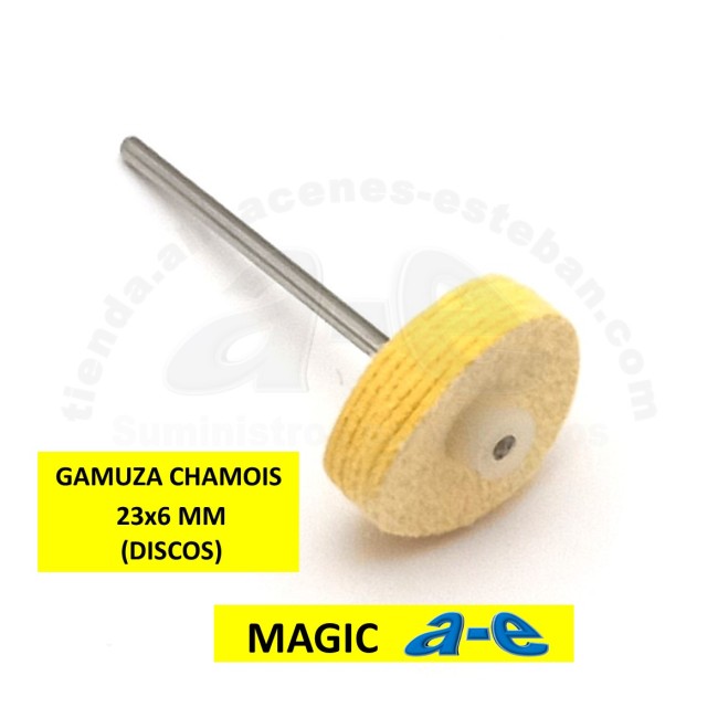 CEPILLO MONTADO GAMUZA CHAMOIS 23x6 MM a-e (DISCOS)