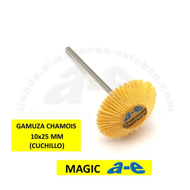 CEPILLO MONTADO GAMUZA CHAMOIS 10x25 MM a-e (CUCHILLO)