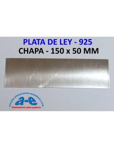 CHAPA PLATA 925 0,71MM-R (150X50MM) RECOCIDA