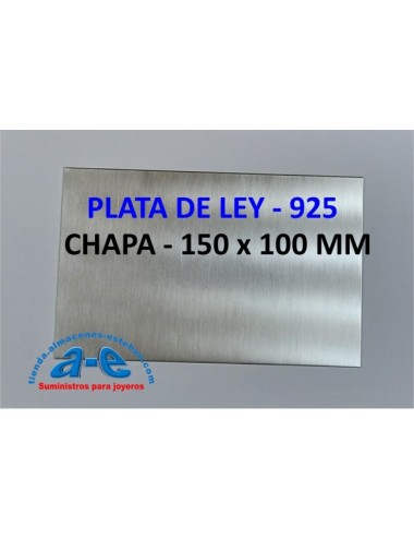 CHAPA PLATA 925 0,66MM-R (150X100MM) RECOCIDA