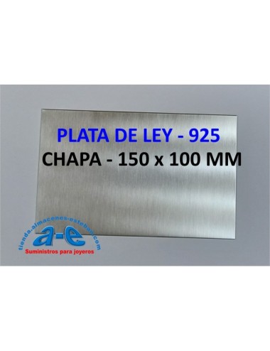 CHAPA PLATA 925 0,71MM-R (150X100MM) RECOCIDA