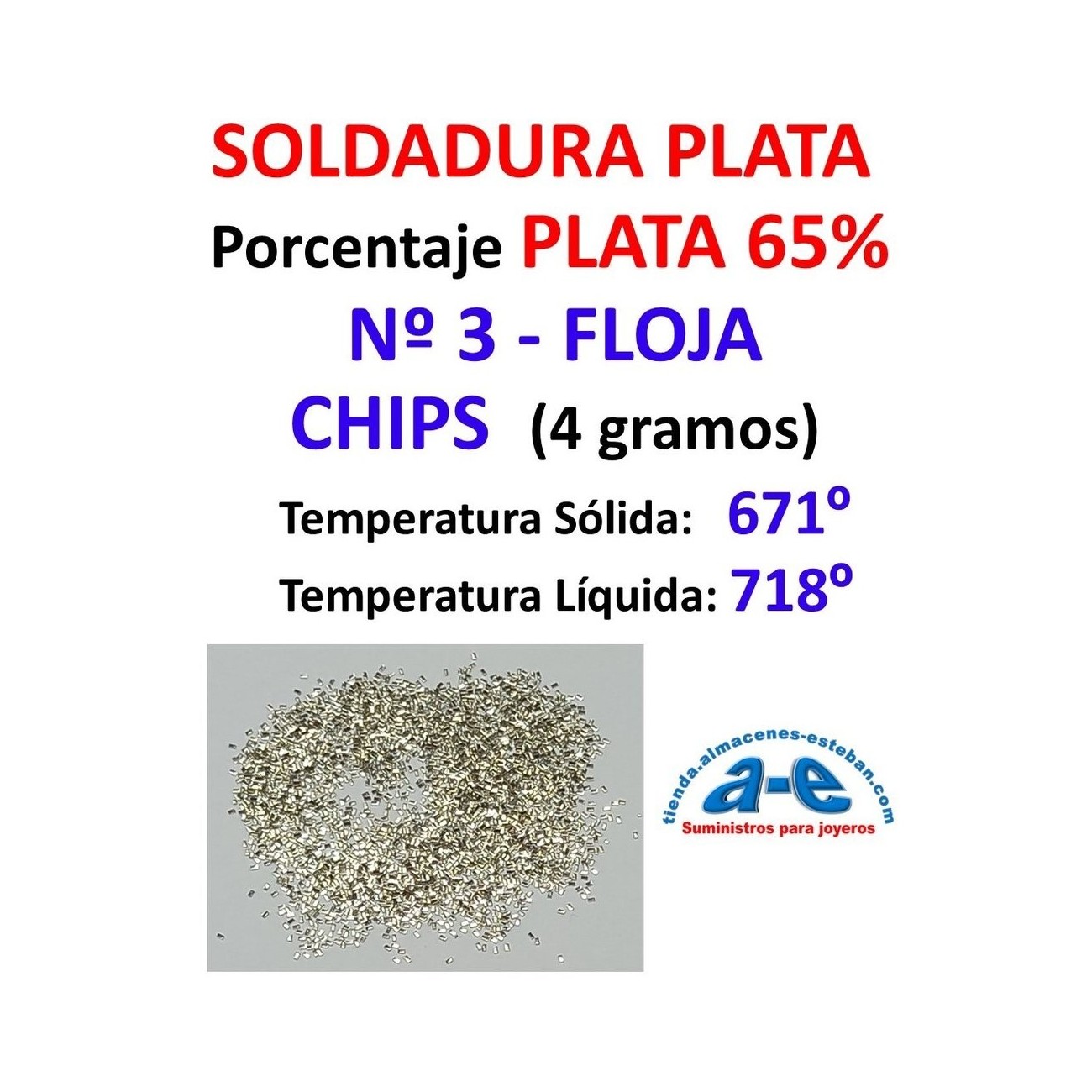 SOLDADURA PLATA N. 3 FLOJA USA CHIPS
