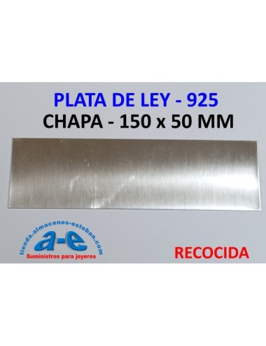 CHAPA PLATA 925 0,15MM-R (150X50MM) RECOCIDA