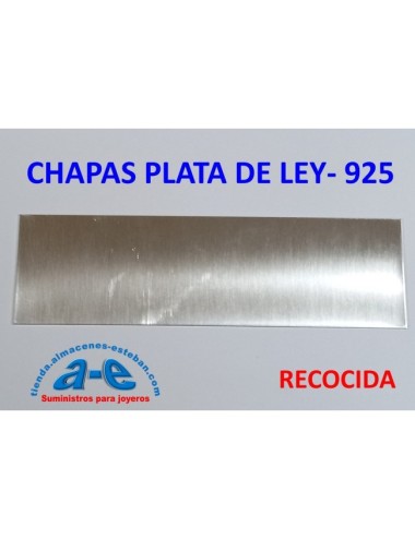 CHAPA PLATA 925 0,15MM-R (150X50MM) RECOCIDA