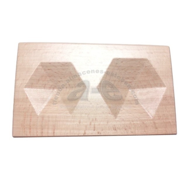 PLACA EMBUTIR HEXAGONAL MADERA